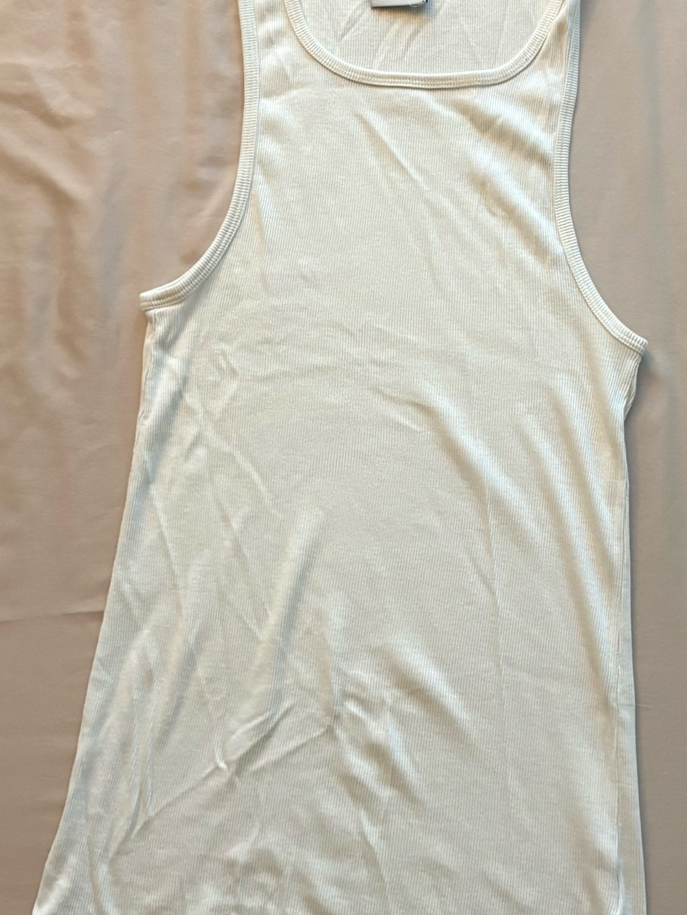 Gymshark White Ribbed Men’s Tank Top